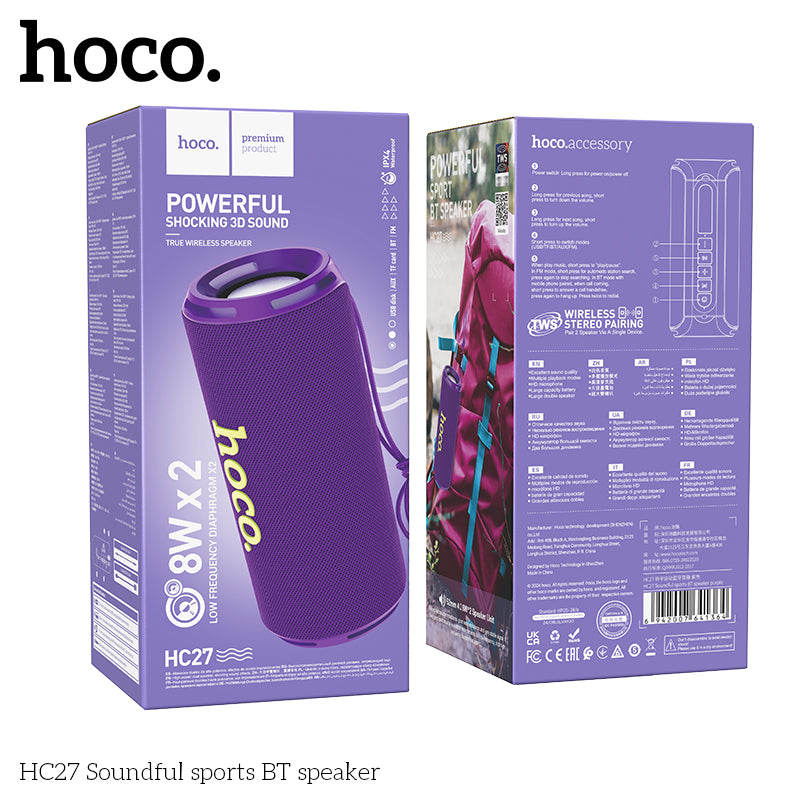 Hoco Bluetooth 5.3 Portable Wireless Speaker Vocal HC27 Hoco Bluetooth 5.3 Portable Wireless Speaker Vocal HC27
